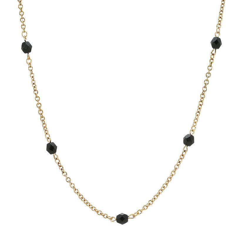 1928 Copper Tone Multicolored Beaded Necklace, Womens Product Image