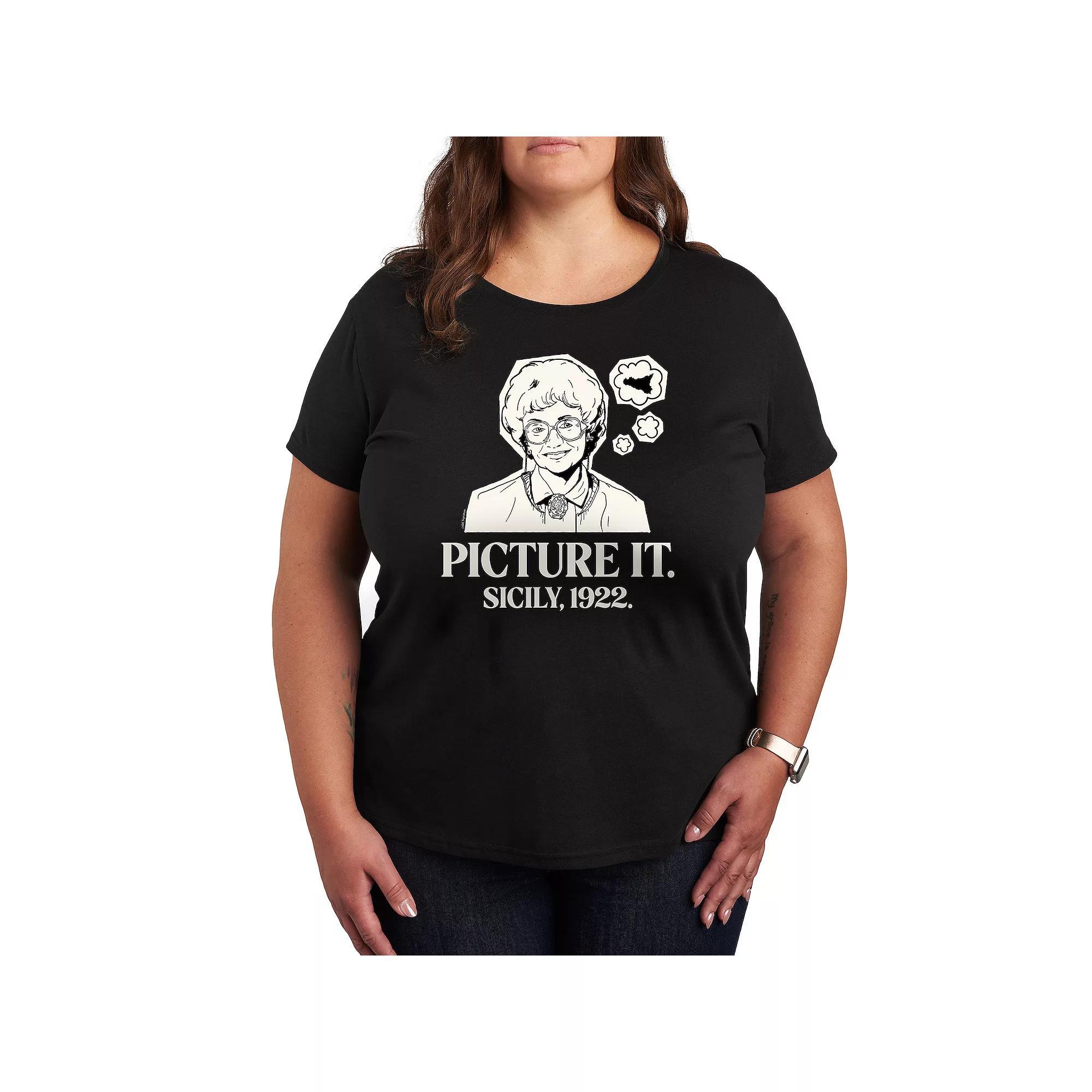 Plus Golden Girls Picture It Sicily Graphic Tee, Womens Product Image