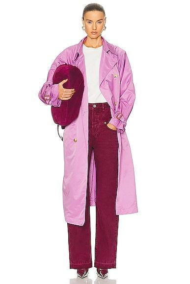 Isabel Marant Edenna Trench Coat in Purple Product Image