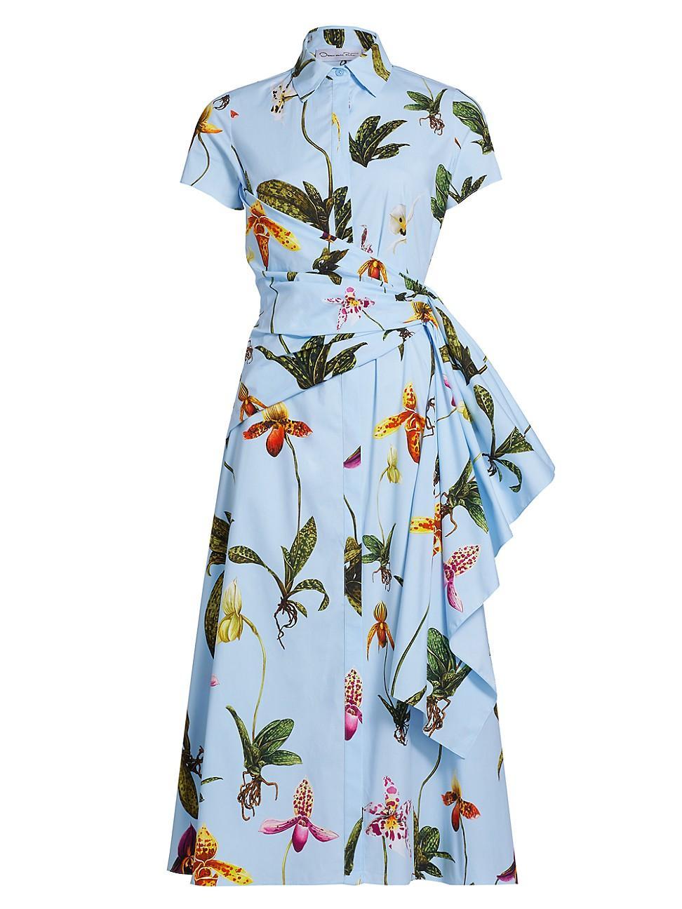 Womens Orchid Waist-Sash Shirt Dress Product Image