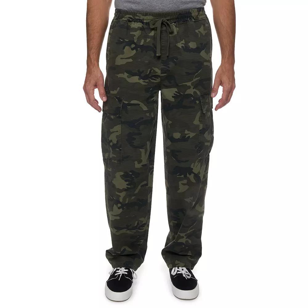 Mens Lazer Loose Fit Cargo Pants Green Camo Product Image