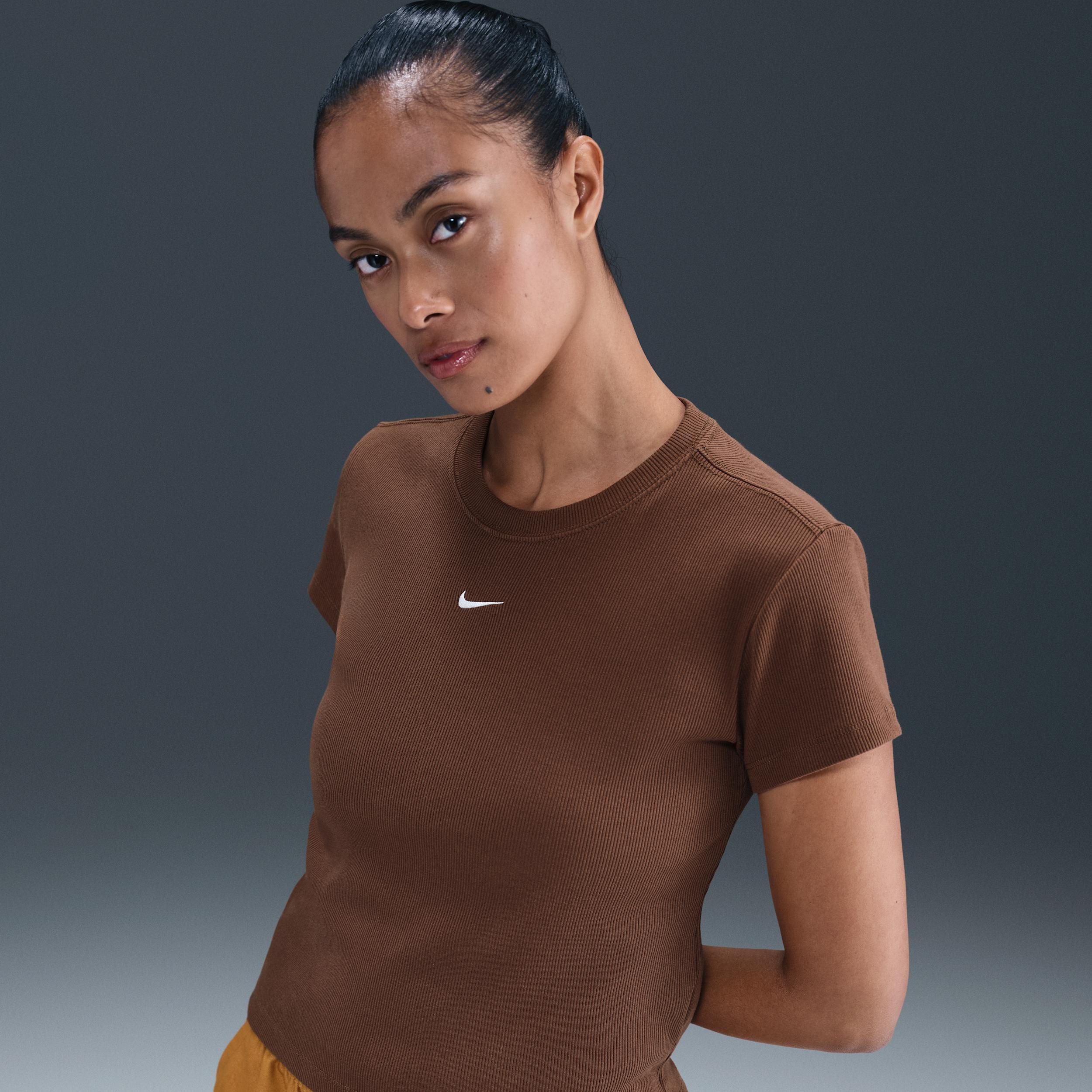 Women's Nike Sportswear Tight Ribbed Short-Sleeve T-Shirt Product Image