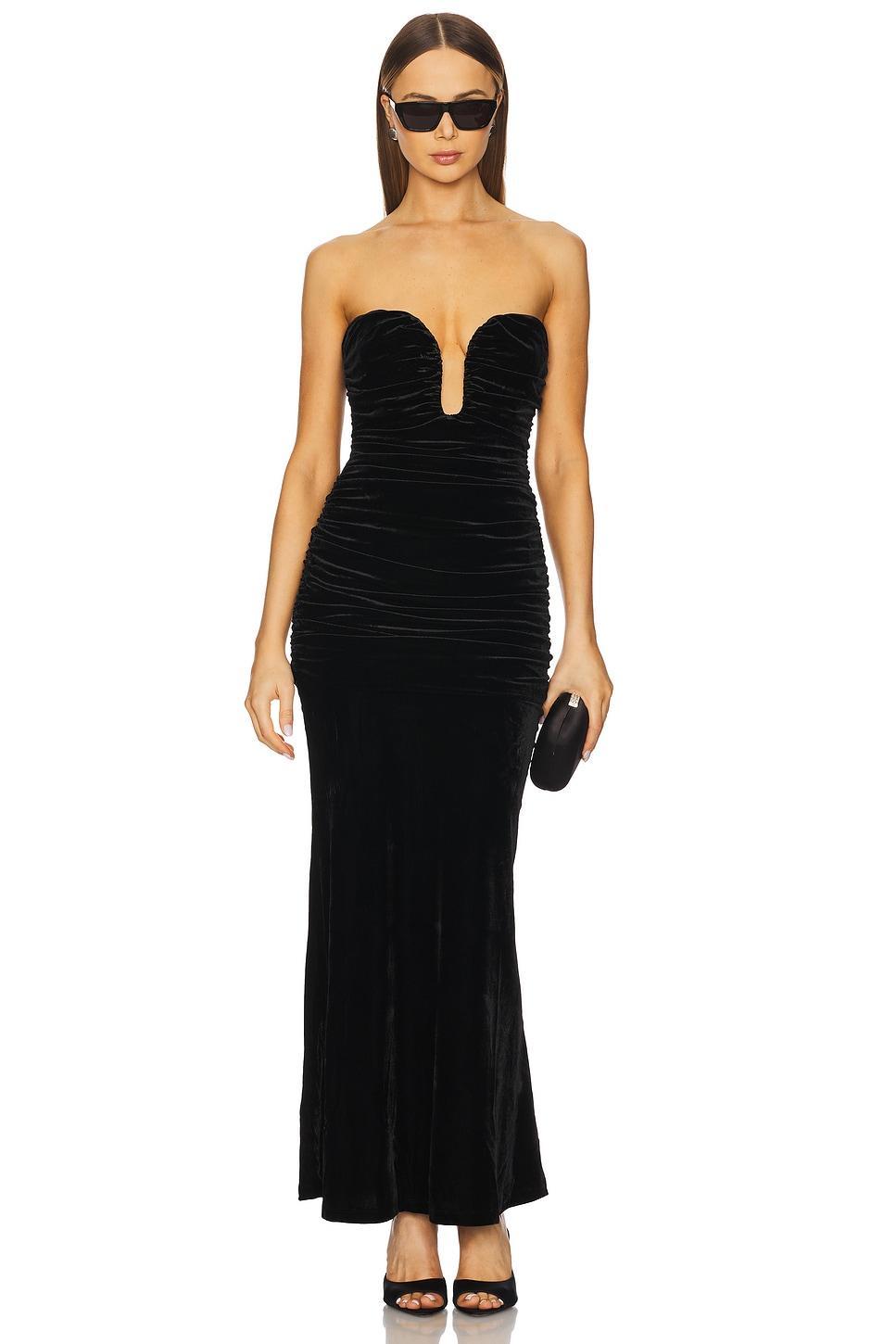 Elvira Velvet Maxi Dress Product Image