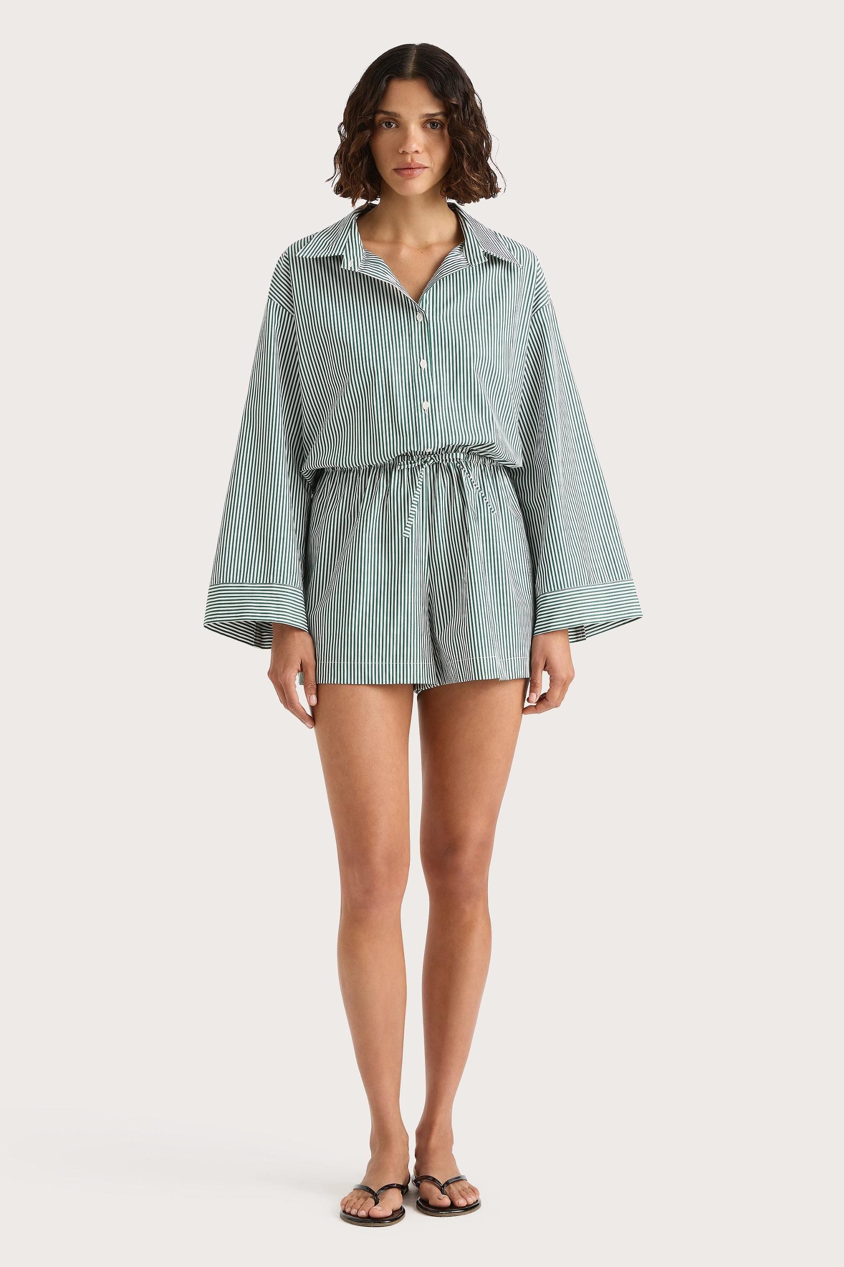 Marianne Midi Dress Green Stripe Product Image