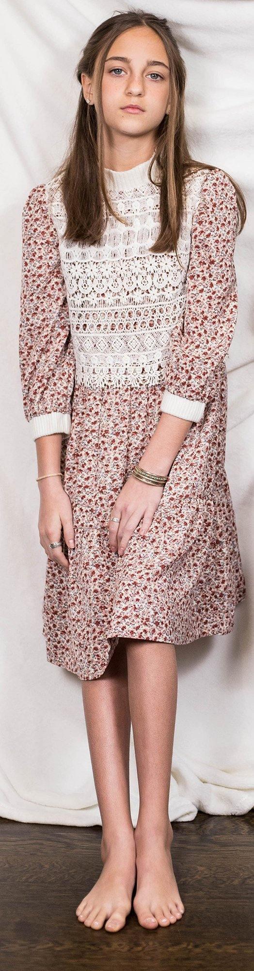 Meme Teens Floral Print Dress Product Image