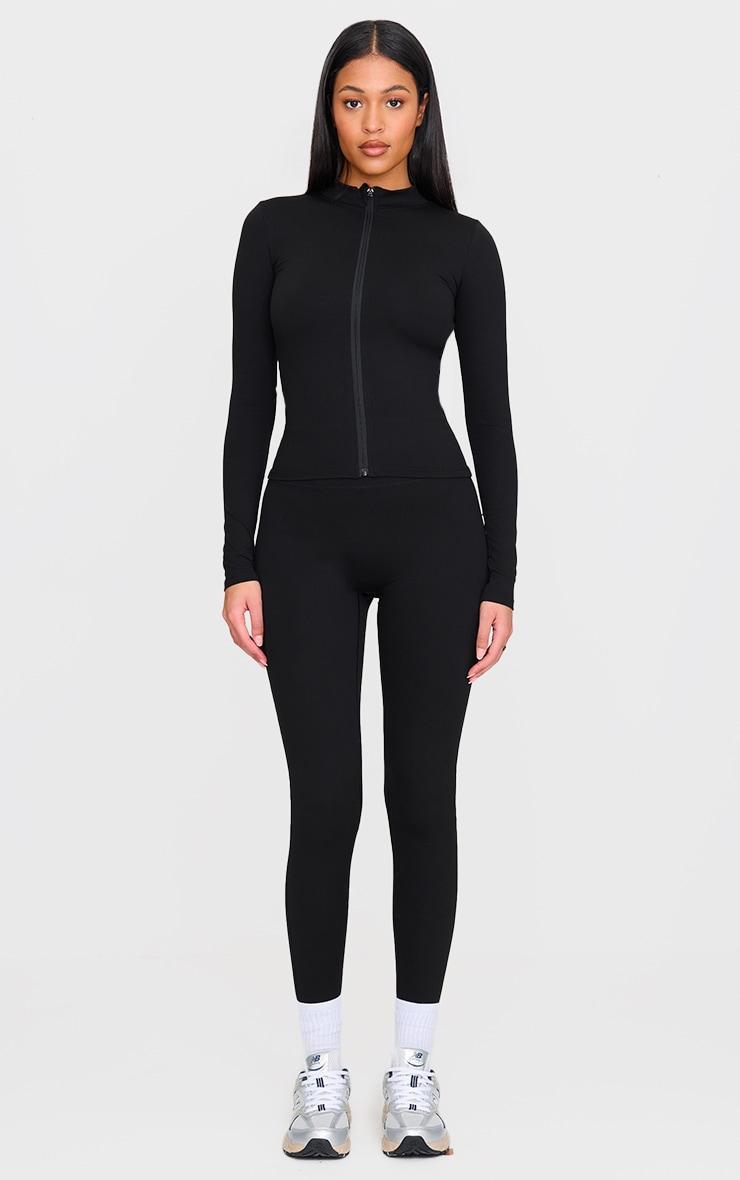 Tall Black Snatched Sculpt High Waisted Gym Leggings Product Image