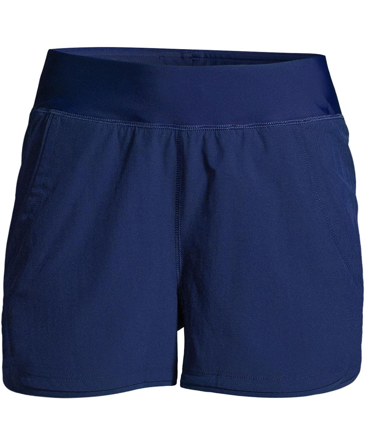 Plus Size Lands' End 3" Quick Dry Swim Board Shorts With Panty, Women's, Size: 26 W, Black Product Image