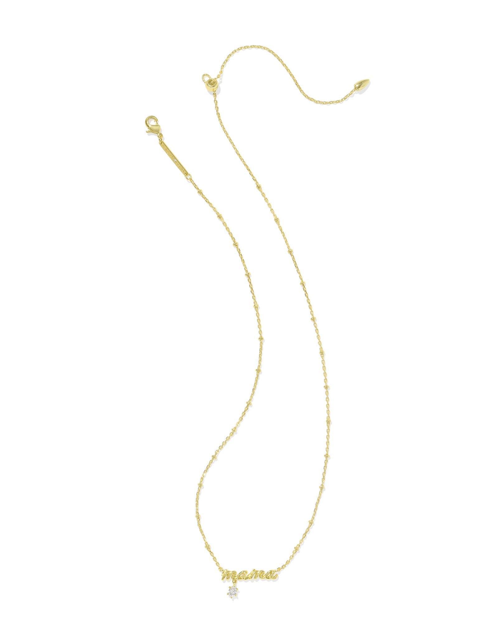 Mama Gold Crystal Short Pendant Necklace Product Image