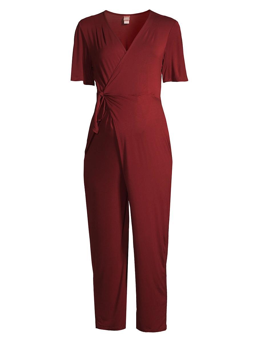 Womens Lucia Flutter-Sleeve Wrap Jumpsuit Product Image