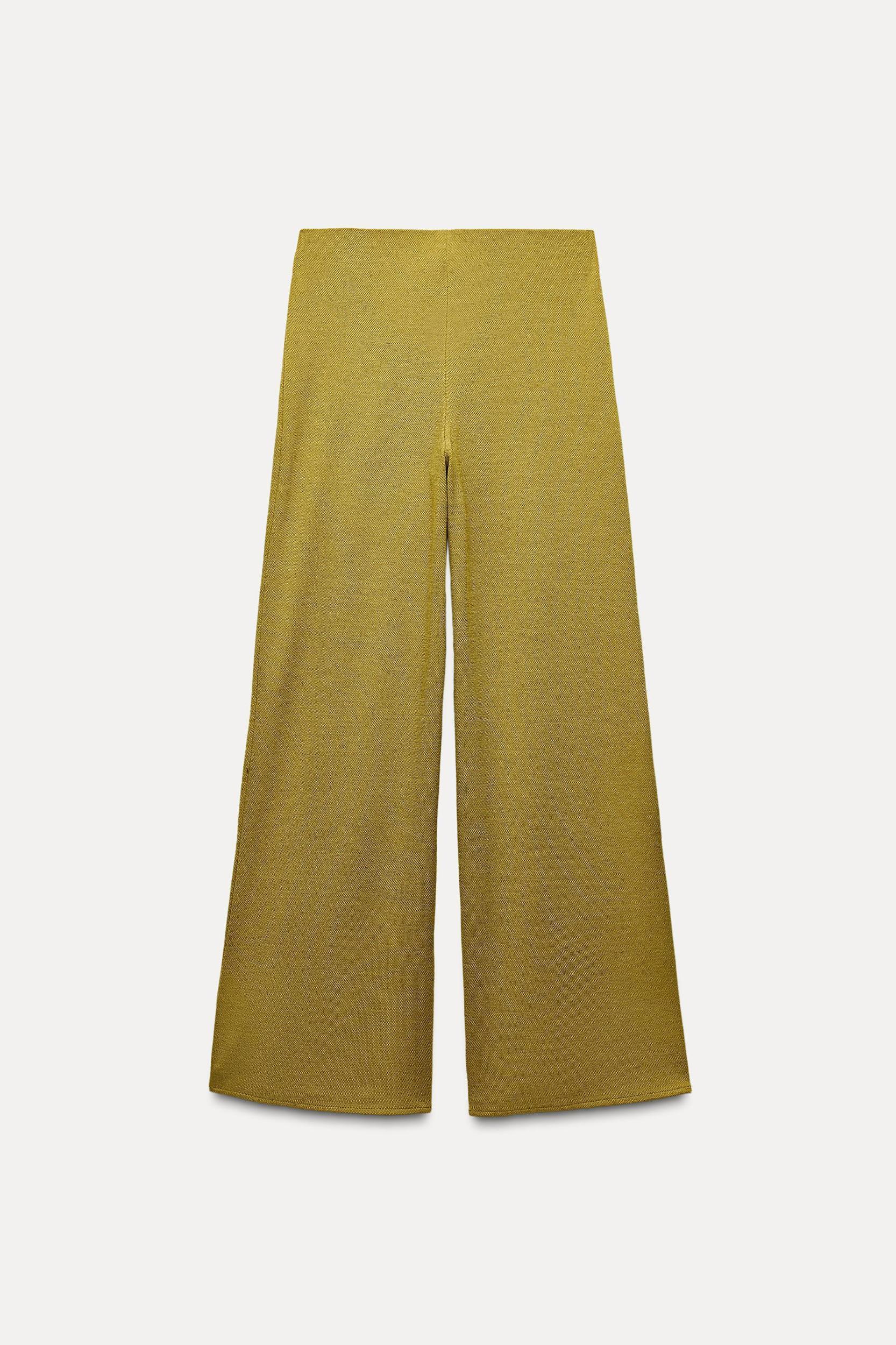 WIDE LEG SOFT PIQUÉ PANTS Product Image