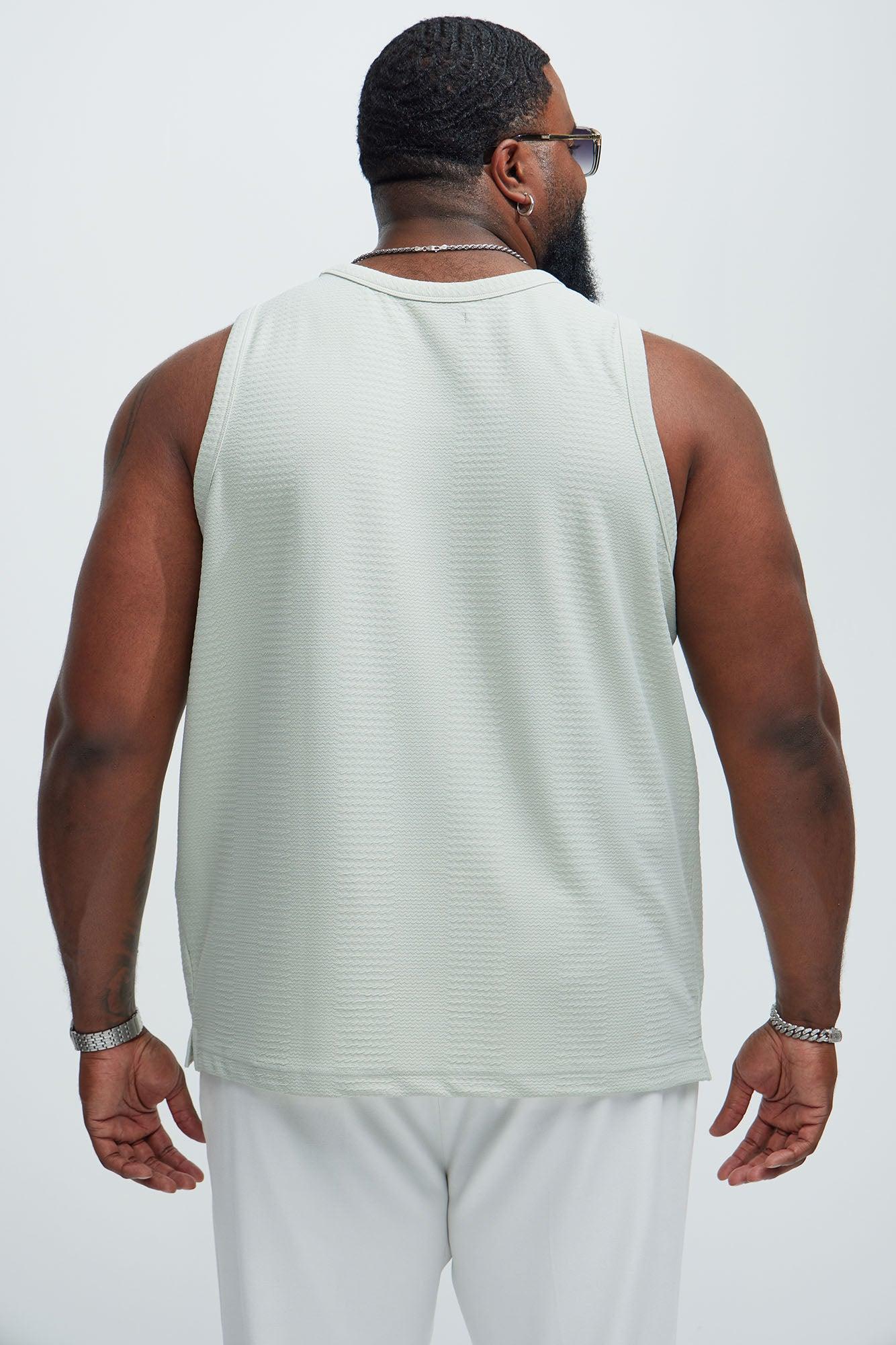 Angelo Textured Tank - Sage Product Image