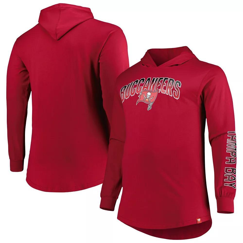 Men's Fanatics Branded Red Tampa Bay Buccaneers Big & Tall Front Runner Pullover Hoodie, Size: 2XLT Product Image