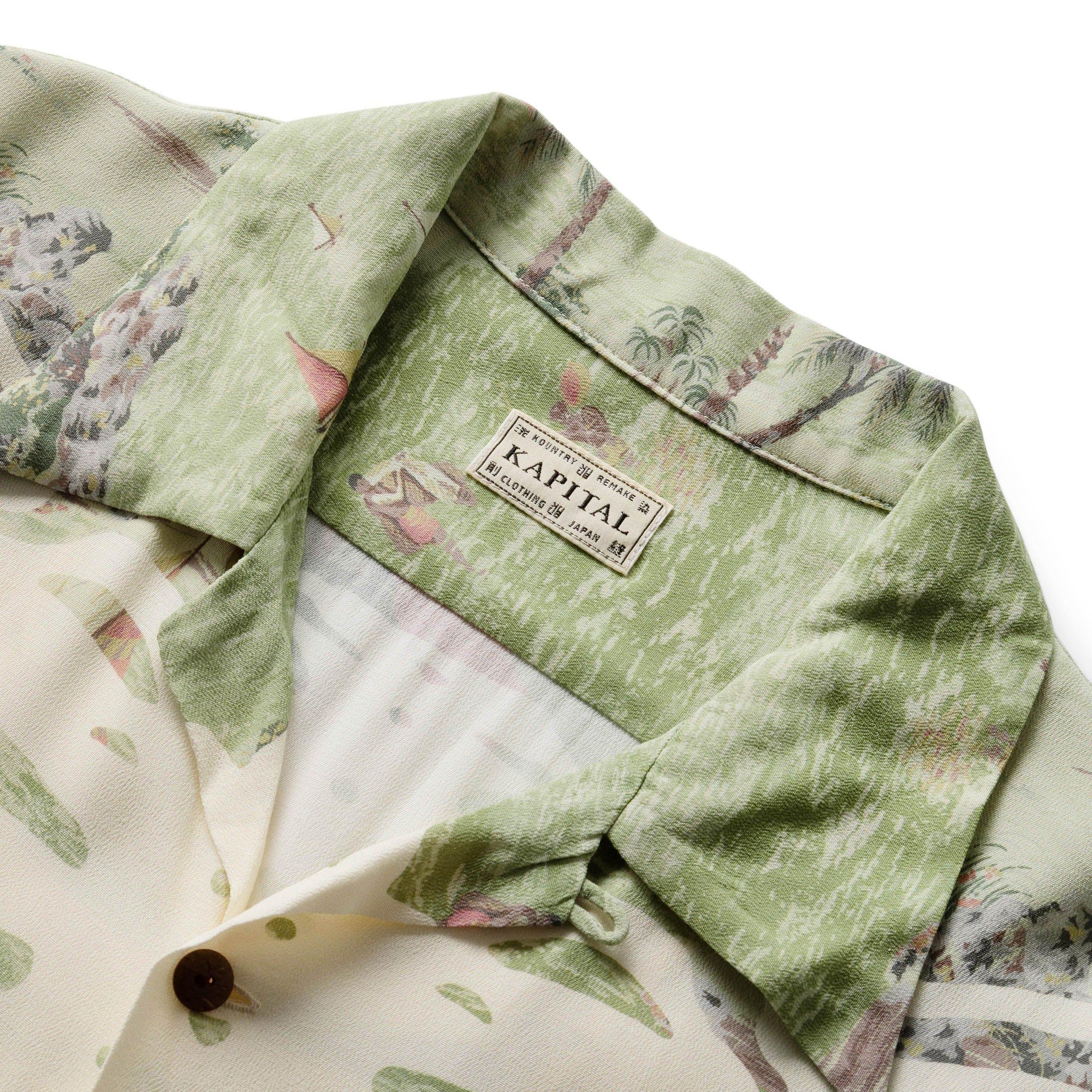 RAYON KAMEKAMA BONE ALOHA SHIRT Male Product Image