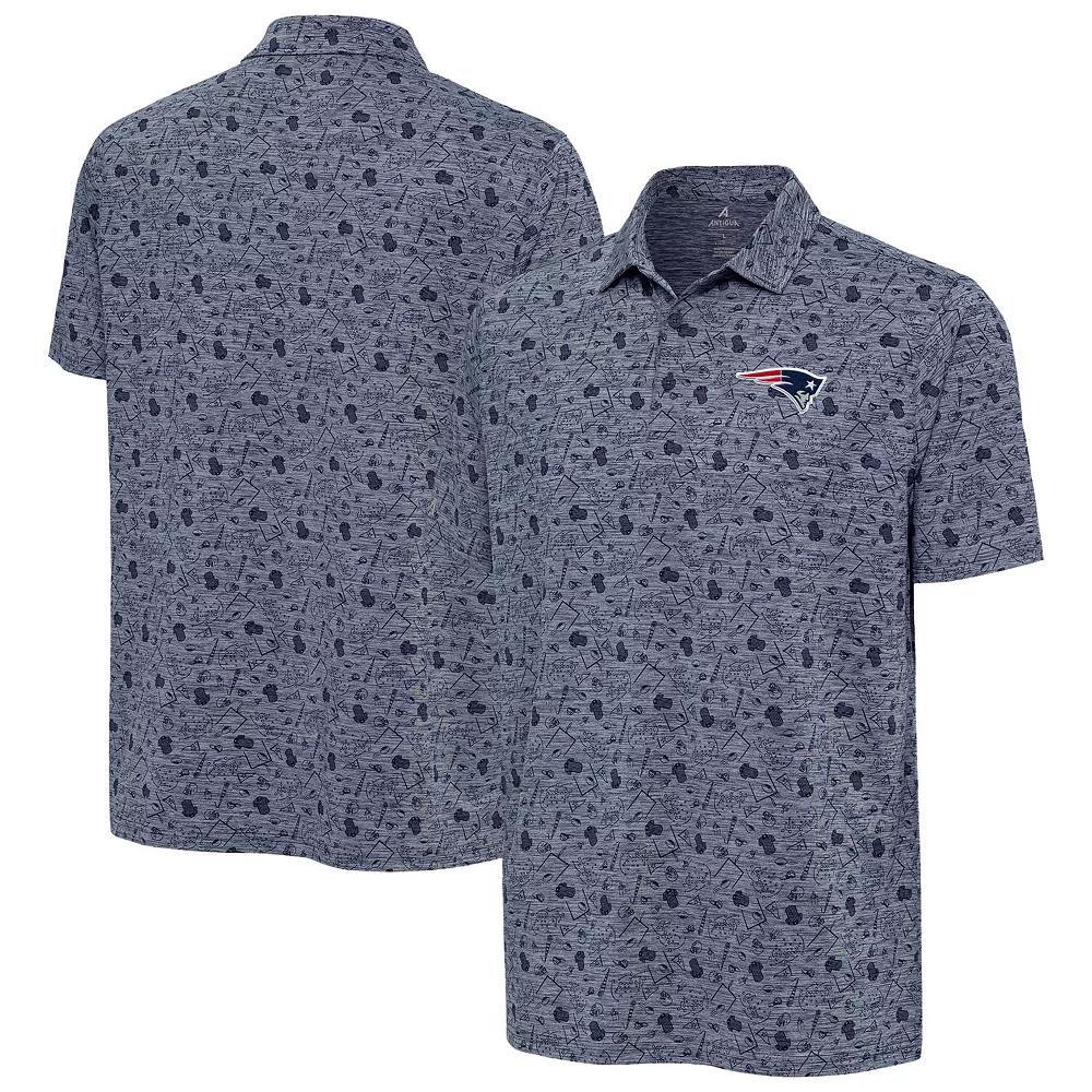 Men's Antigua Heather Black Baltimore Ravens Relentless Polo, Size: Large, Charco Product Image
