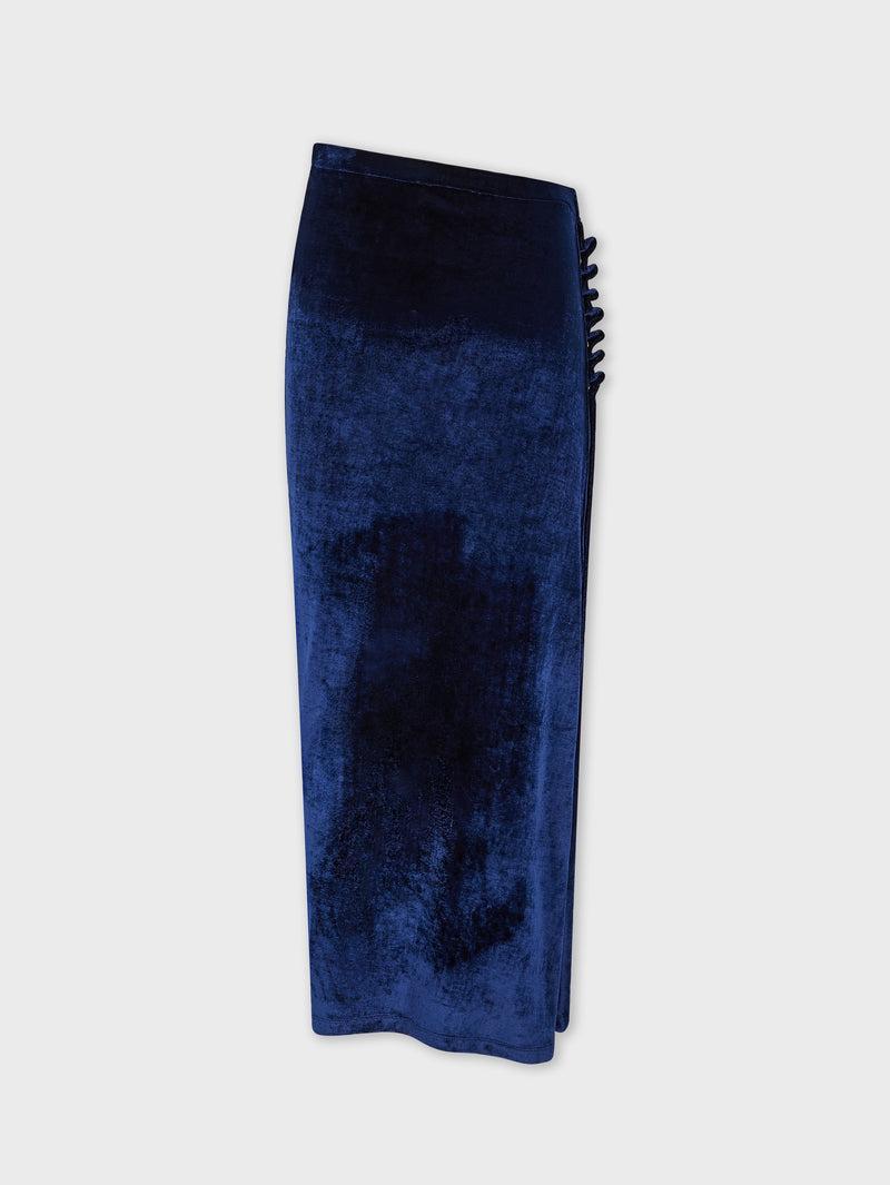 DRAPED MIDI SKIRT IN VELVET Product Image