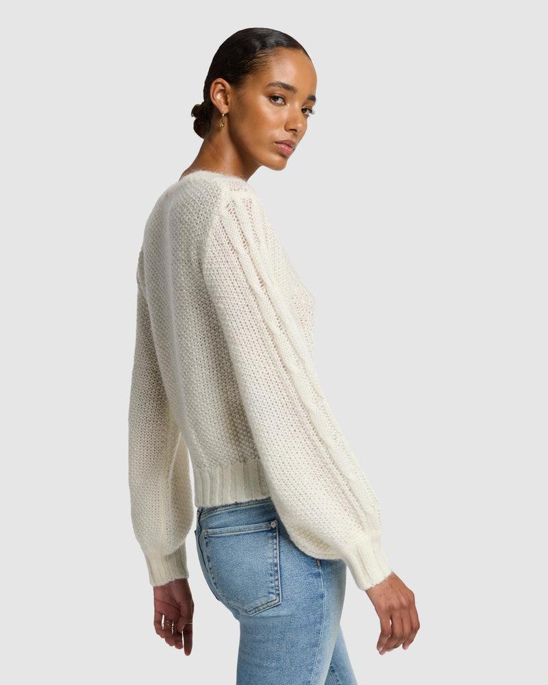 Wool Blend Cable Pullover Product Image