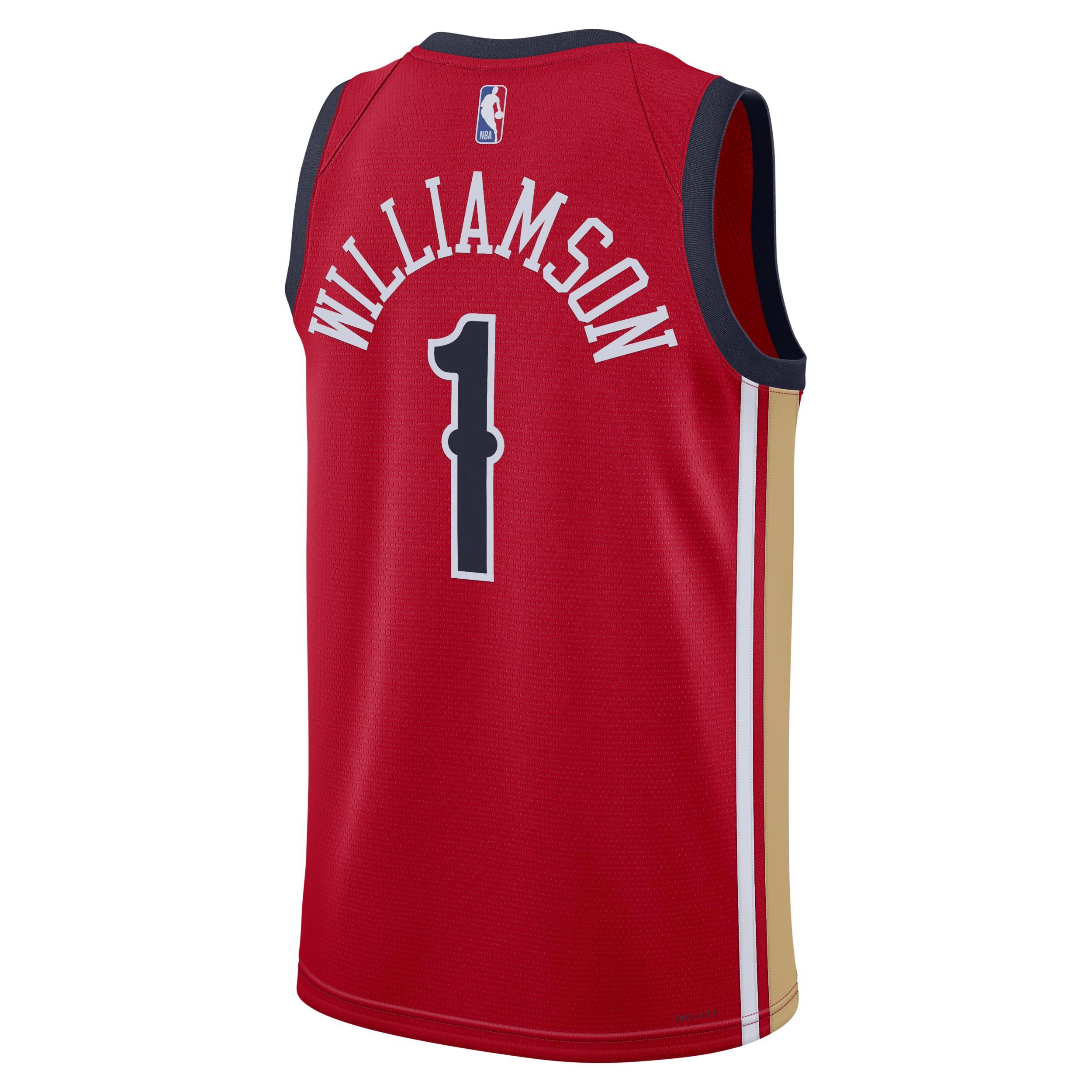 Men's Zion Williamson New Orleans Pelicans 2023/24 Statement Edition Jordan Dri-FIT NBA Swingman Jersey Product Image