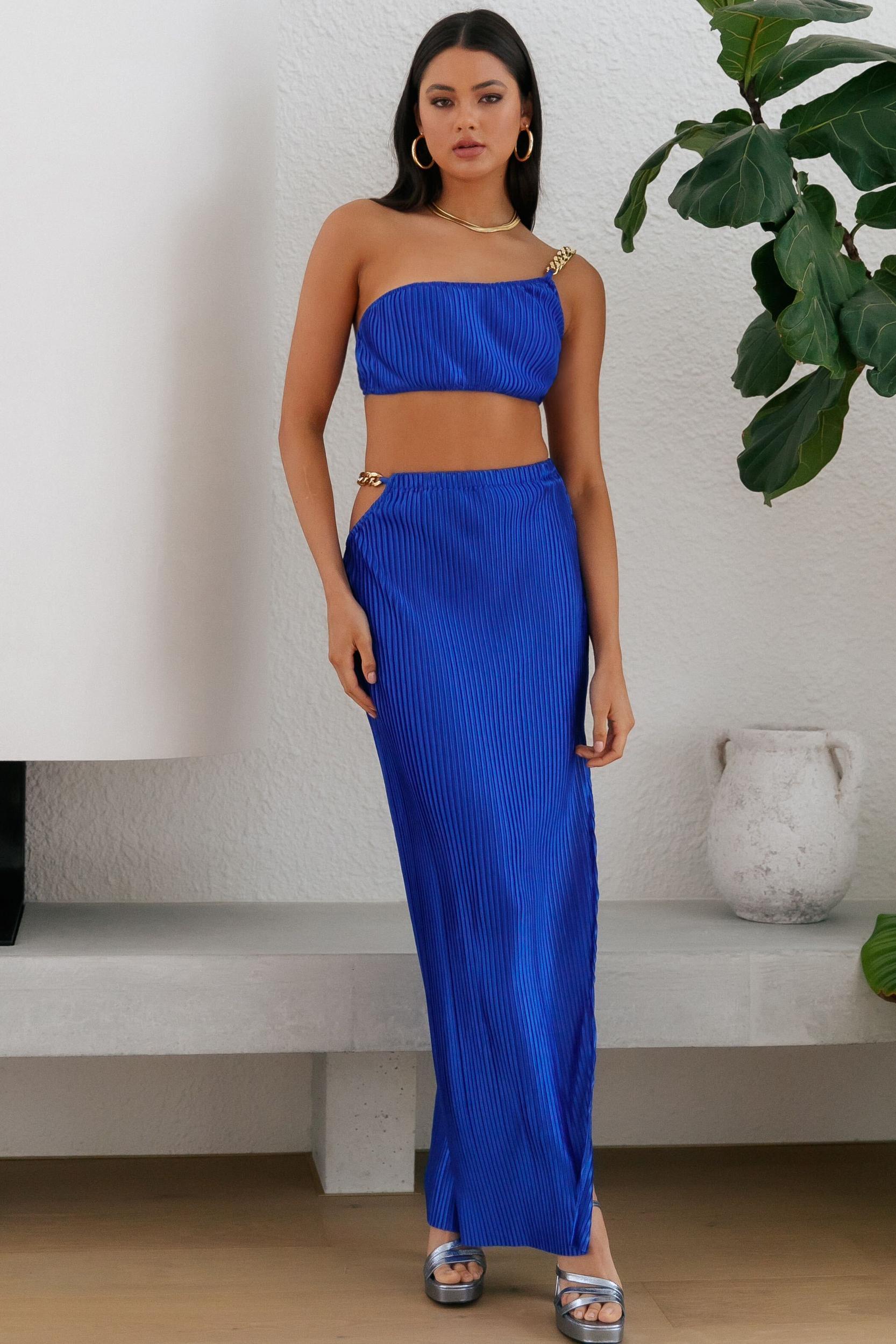 Make Me Feel Crop Blue Product Image