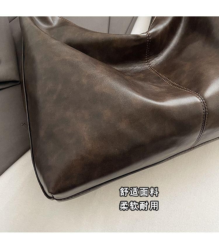 Faux Leather Tote Bag / Bag Charm / Set Product Image