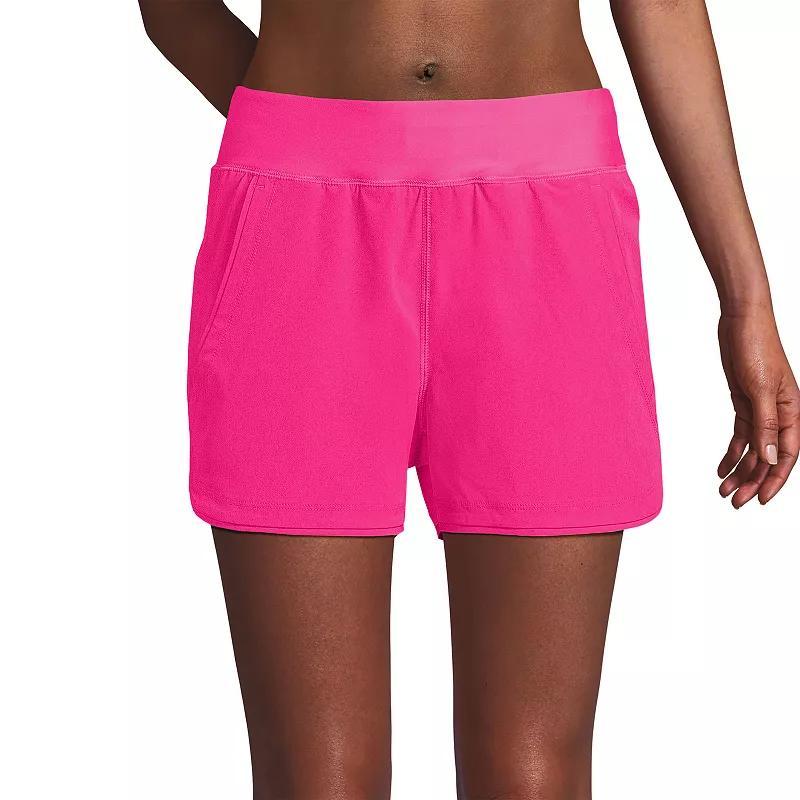 Women's Lands' End 3" Quick Dry Swim Shorts With Panty, Size: 14, Deep  Blue Product Image