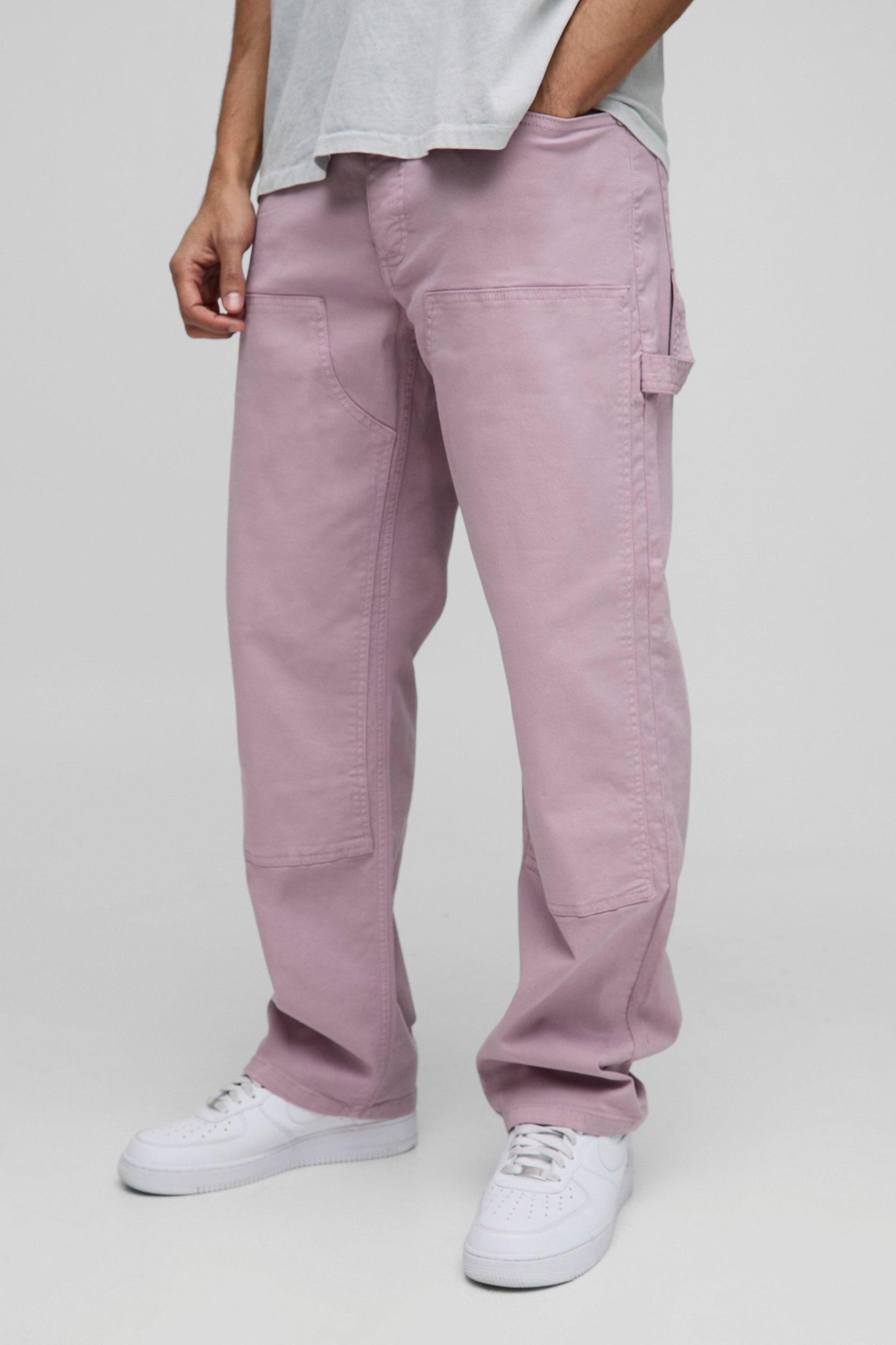 Mens Relaxed Overdye Carpenter Pants - Brown Product Image