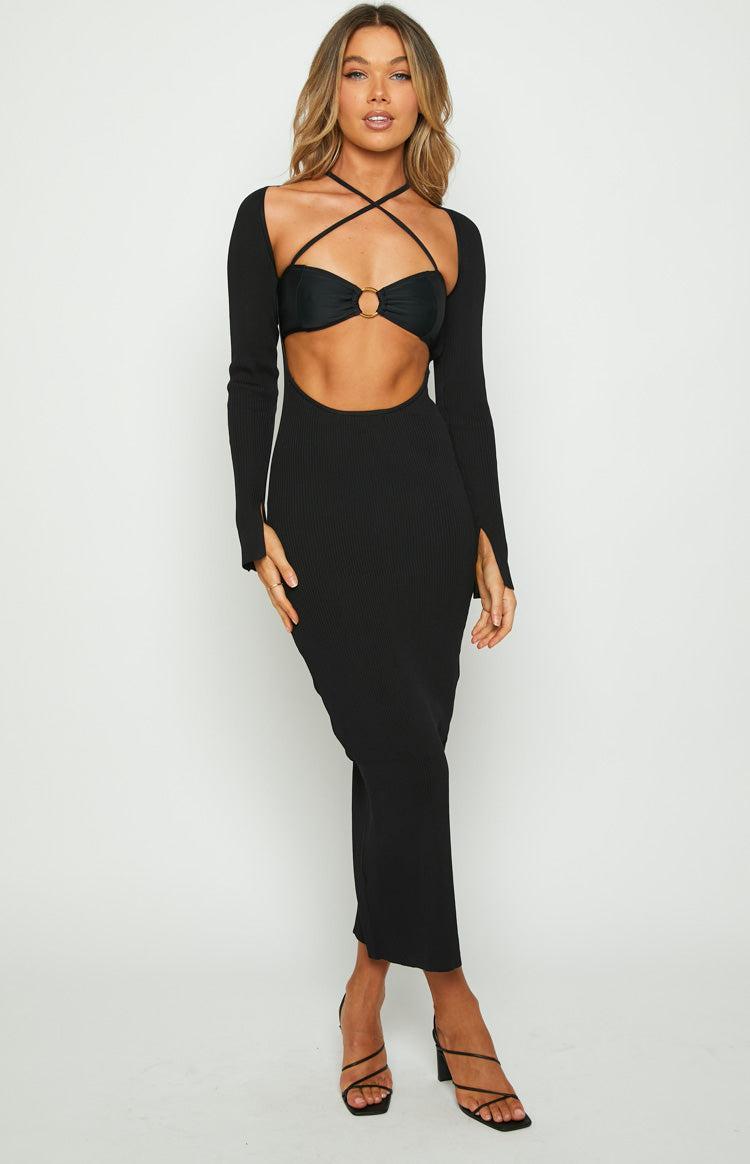 Kylie Black Maxi Dress Product Image