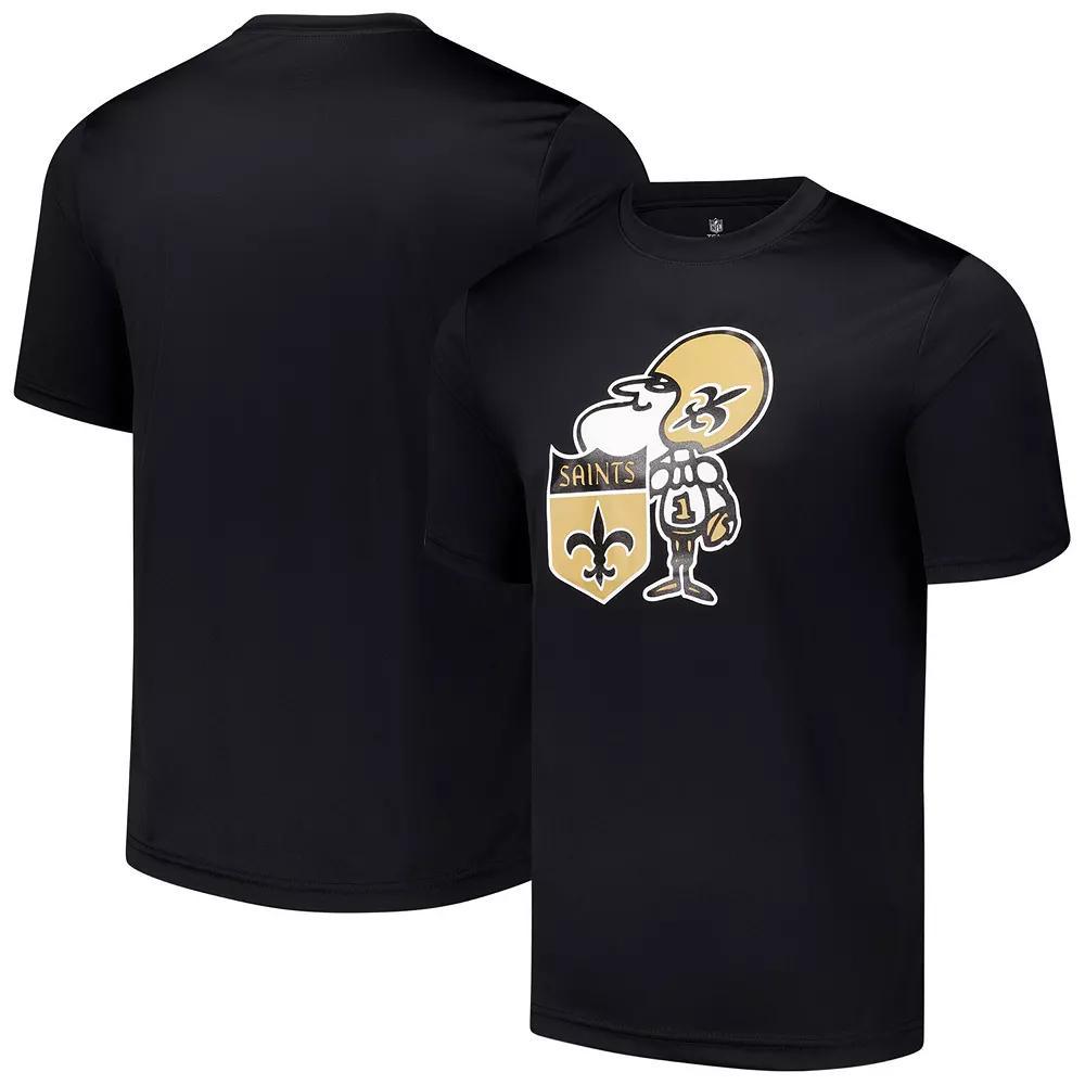 Men's Black New Orleans Saints Stadium Retro T-Shirt, Size: Small Product Image