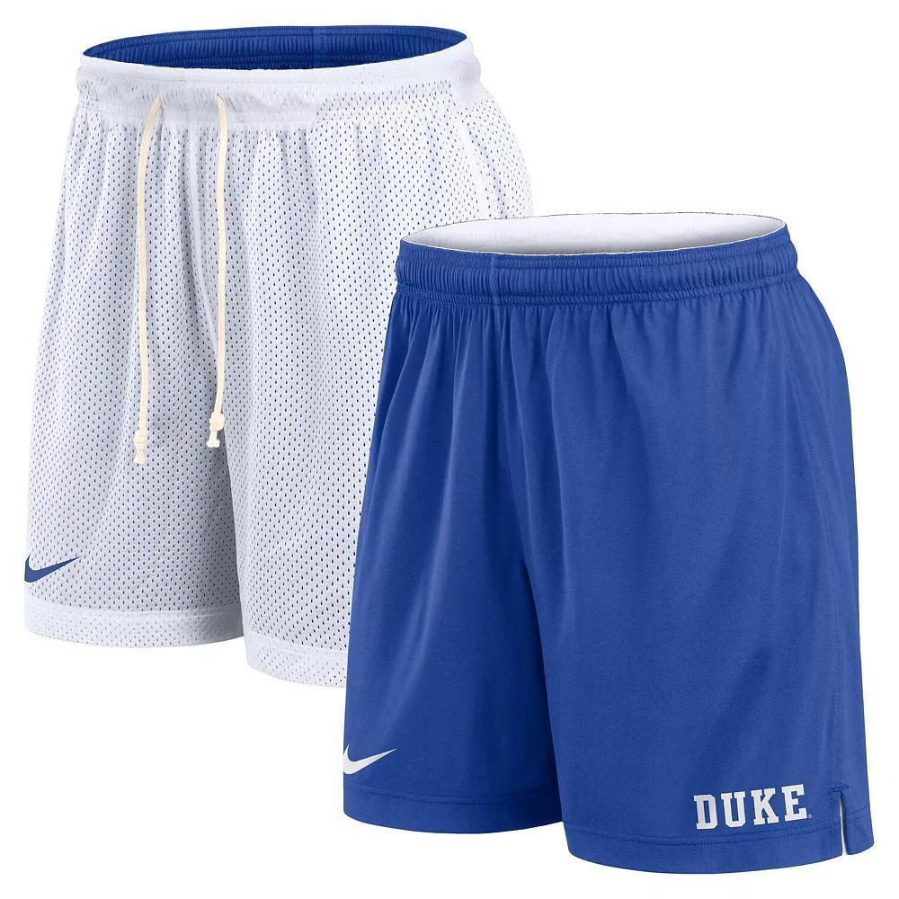 Men's Nike White/Royal Duke Blue Devils Primetime Reversible Performance Shorts, Size: Large Product Image