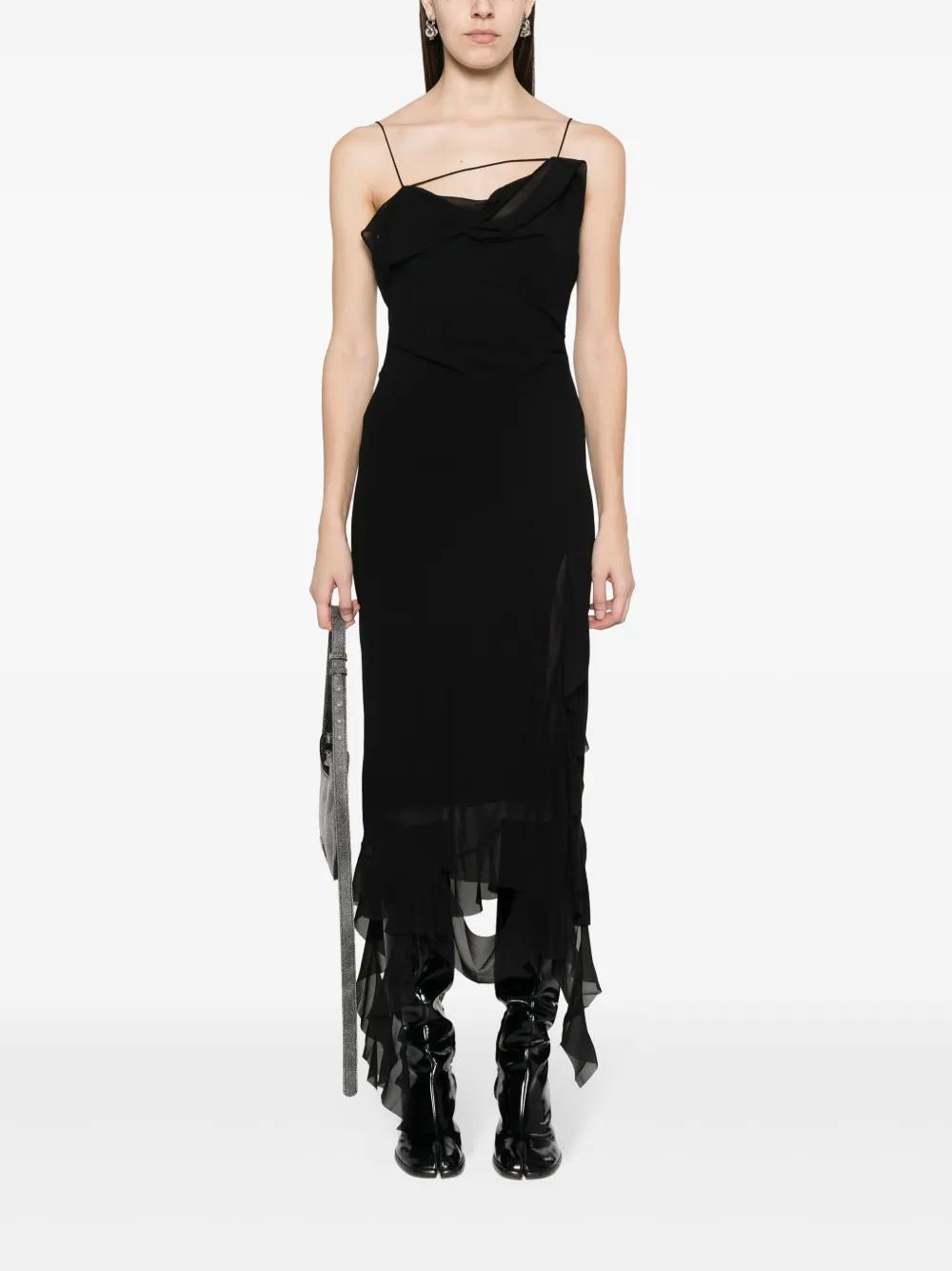 ruffle-detailed midi dress Product Image
