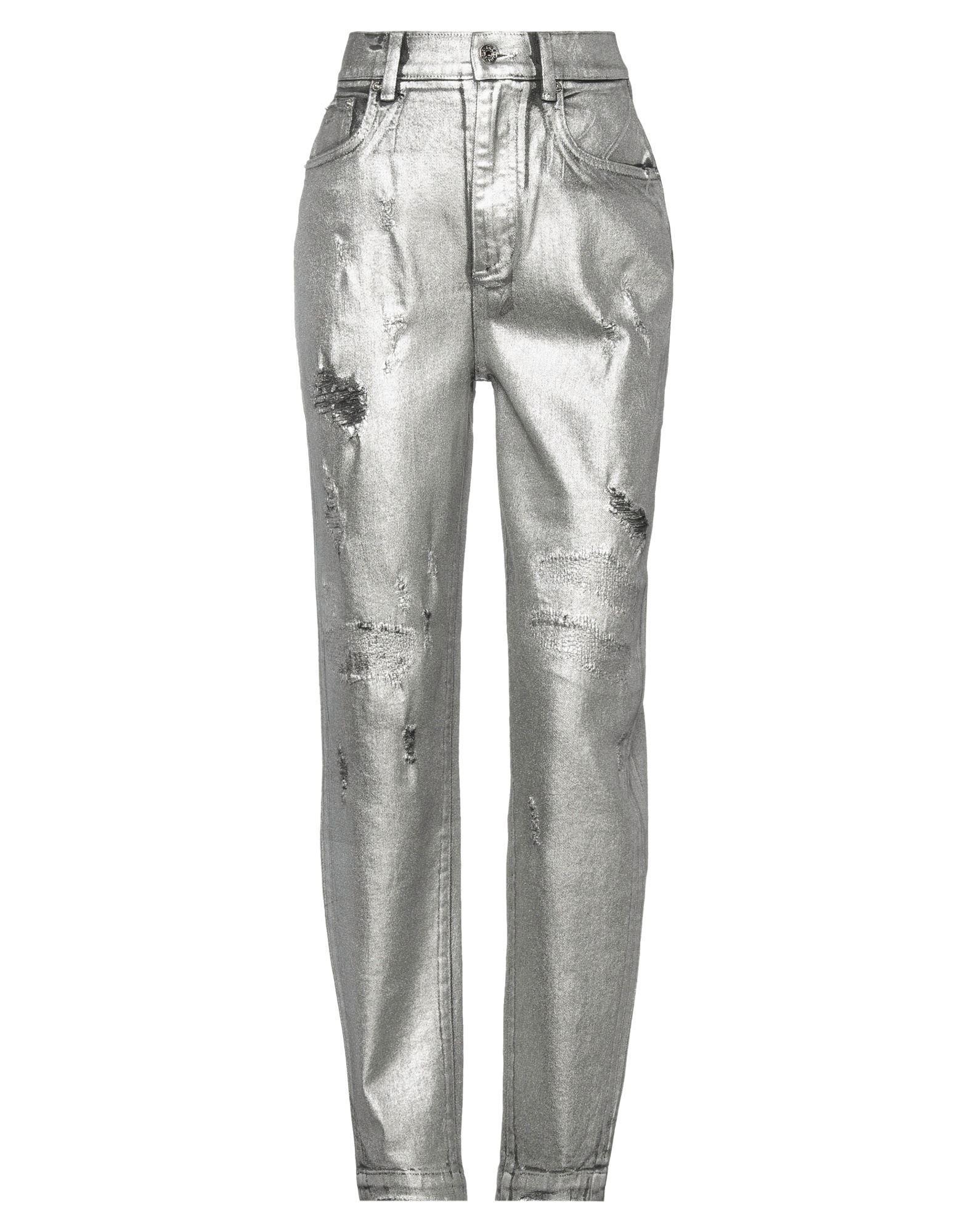 DOLCE & GABBANA Jeans In Silver Product Image