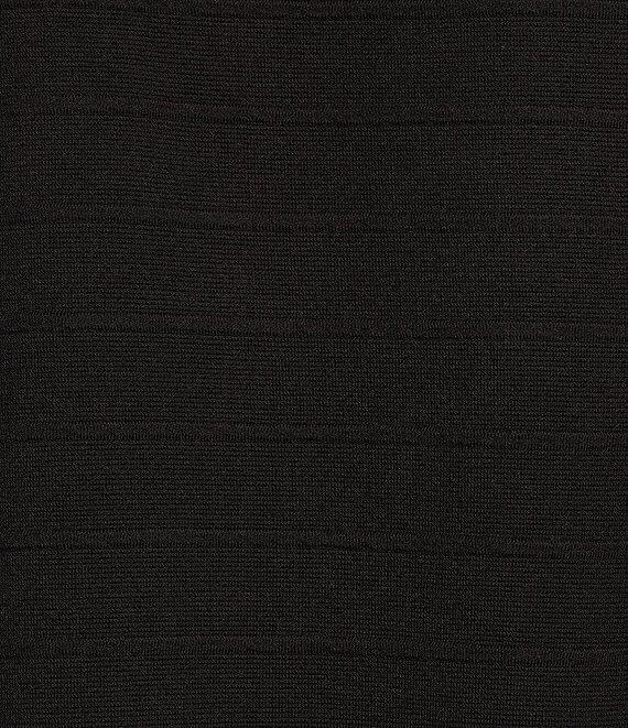 Allison Daley 3/4 Sleeve Keyhole Neck Spaced Ottoman Knit Top Product Image
