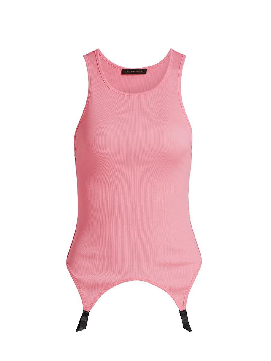 Womens Ribbed Cotton Garter Tank Product Image