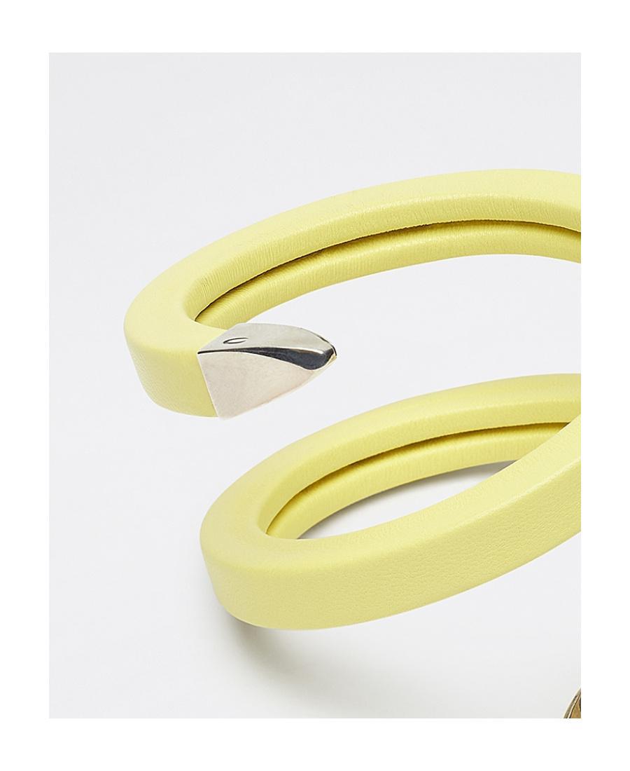BOTTEGA VENETA Leather Cuff Bracelet In Yellow Product Image