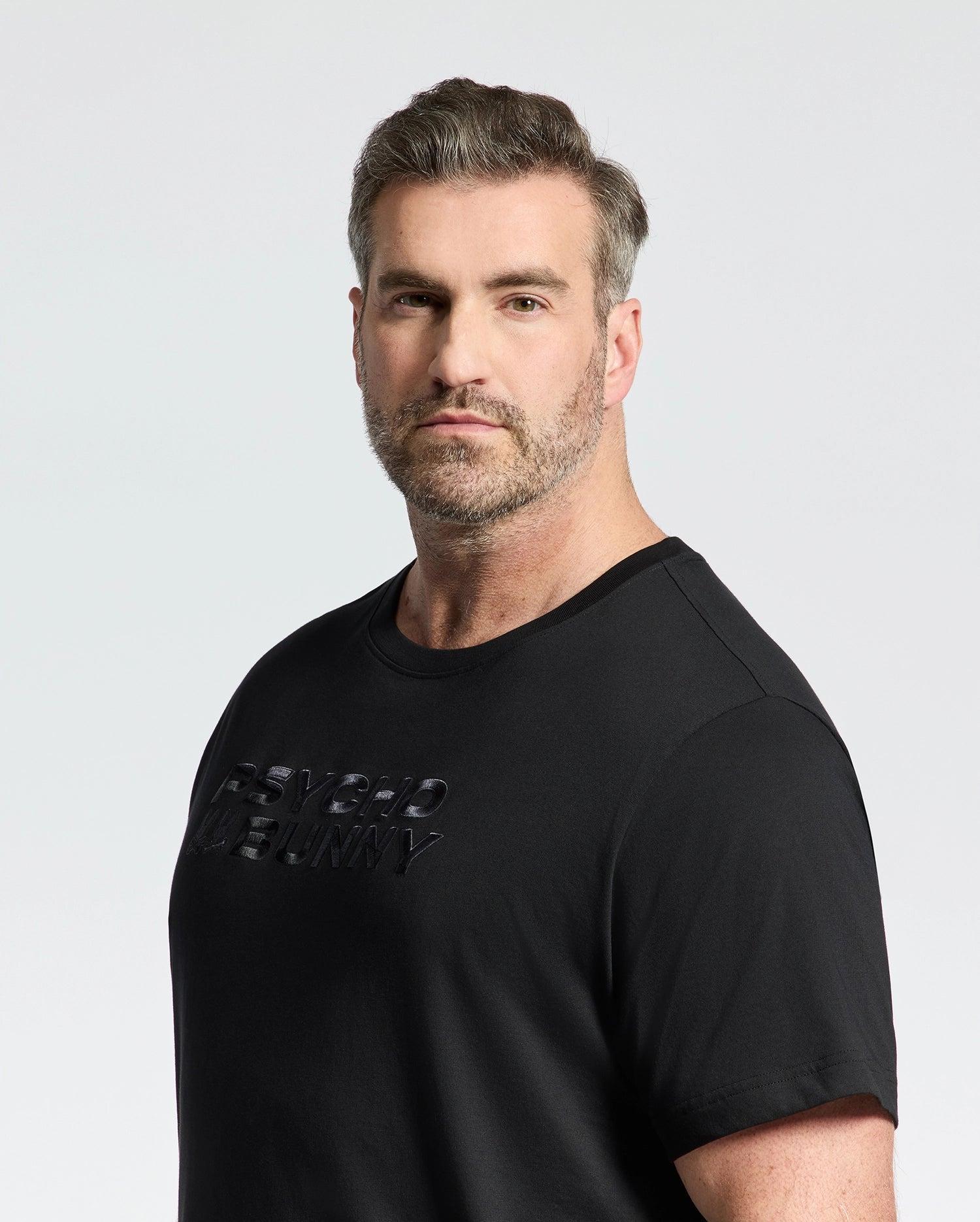 Men's Big And Tall Berni Embroidered Wordmark Graphic Tee 472 SERENITY / 3XL Product Image