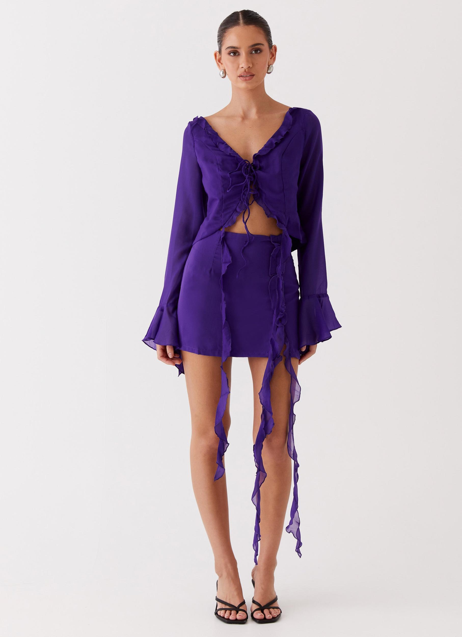 My Favourite Part Mini Skirt - Violet Product Image