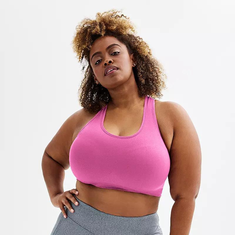 Plus Size Tek Gear® Seamless Low-Impact Sports Bra, Women's, Size: 1XL, Surely Red Product Image