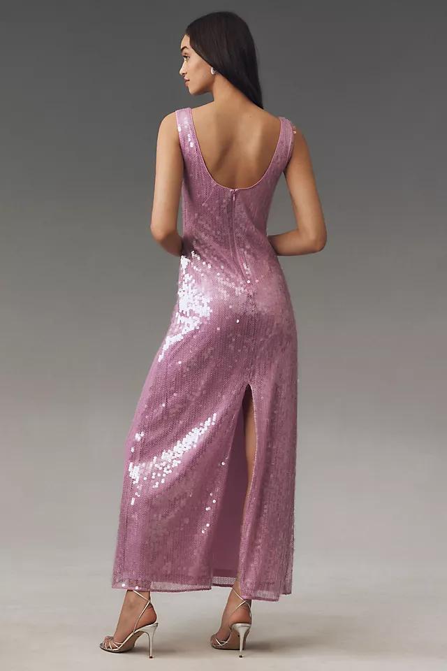 Hutch Sleeveless Scoop-Neck Sequin Column Maxi Dress Product Image