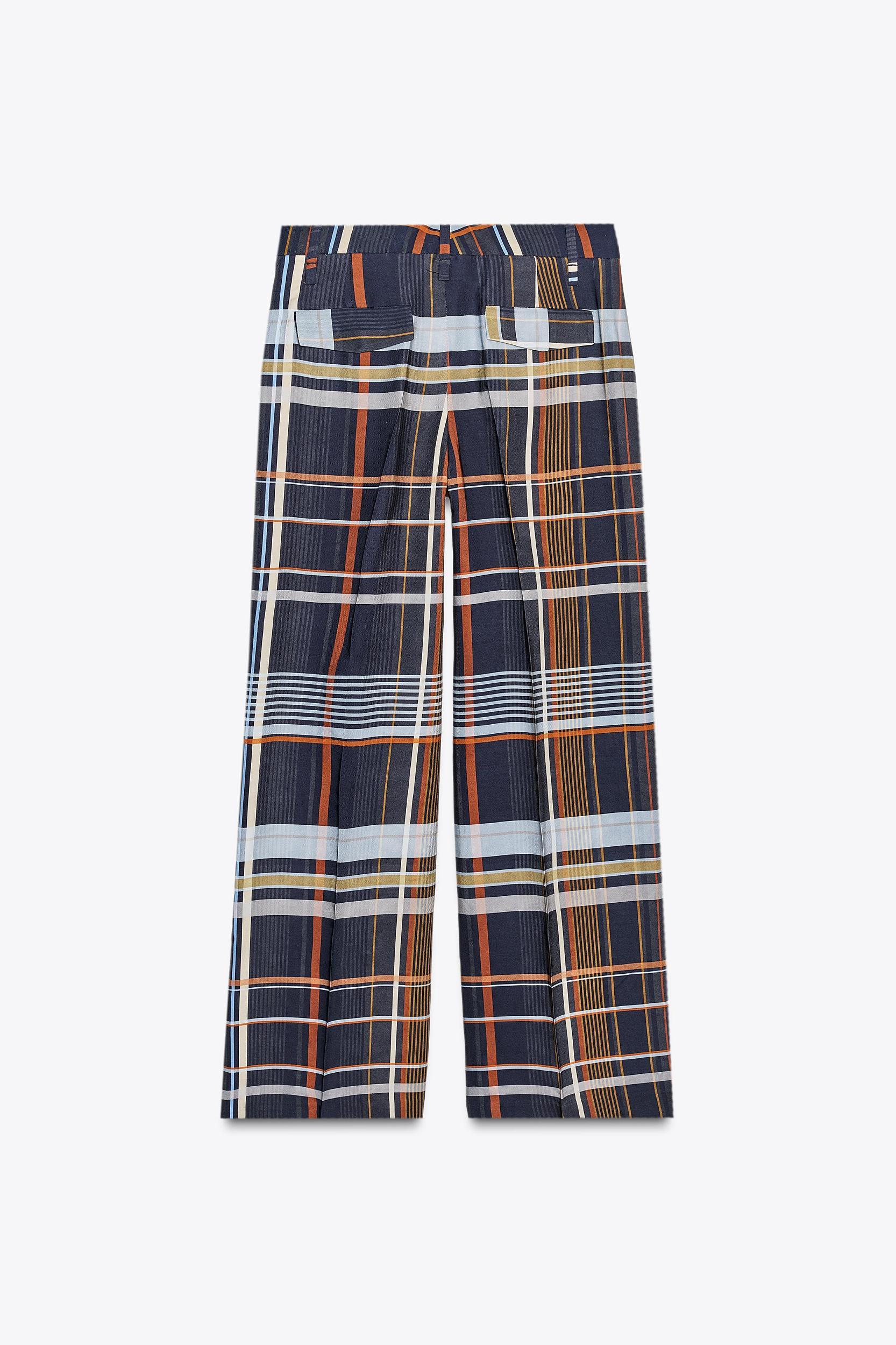 ZW COLLECTION PLAID PANTS Product Image