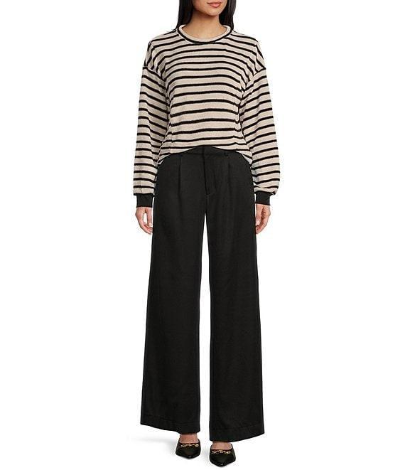 Evolutionary Chenille Stripe Knit Pullover Top Product Image