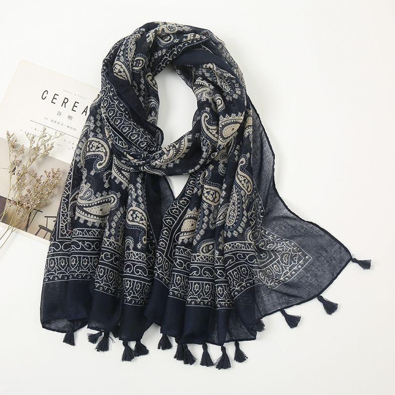 Tassel Patterned Scarf (Various Designs) Product Image
