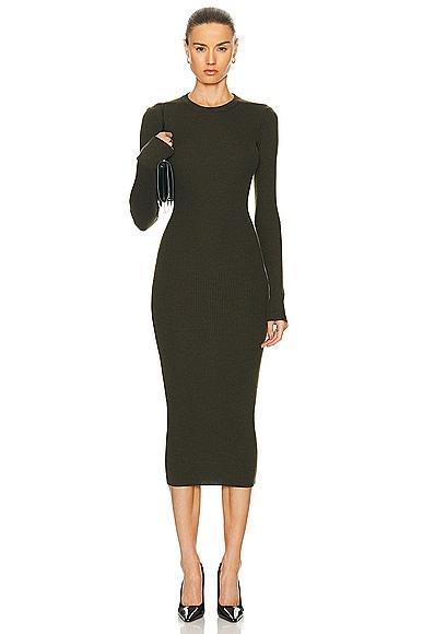 WARDROBE.NYC Ribbed Long Sleeve Dress Product Image