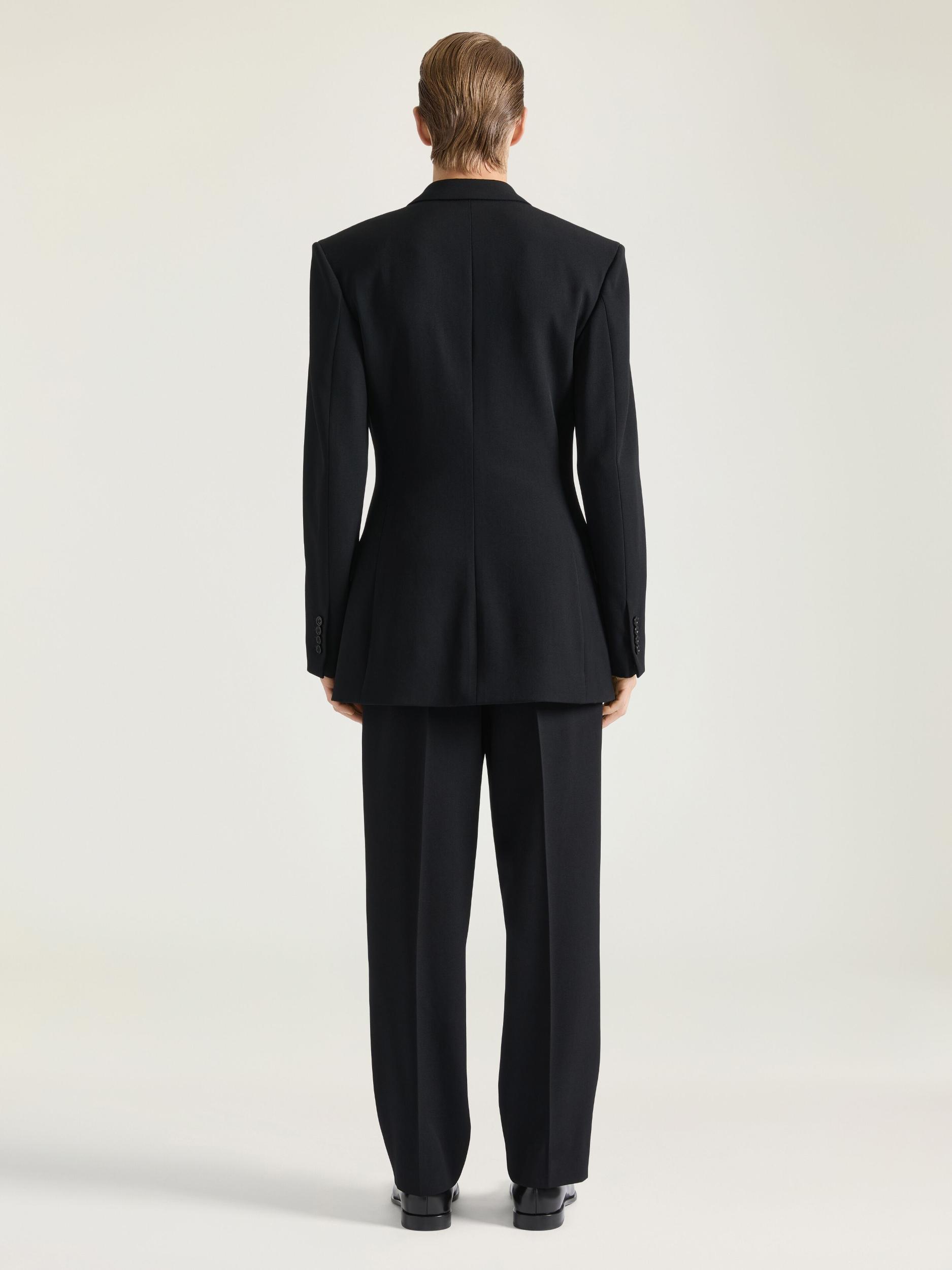 Doubled breasted jacket in wool twill Product Image