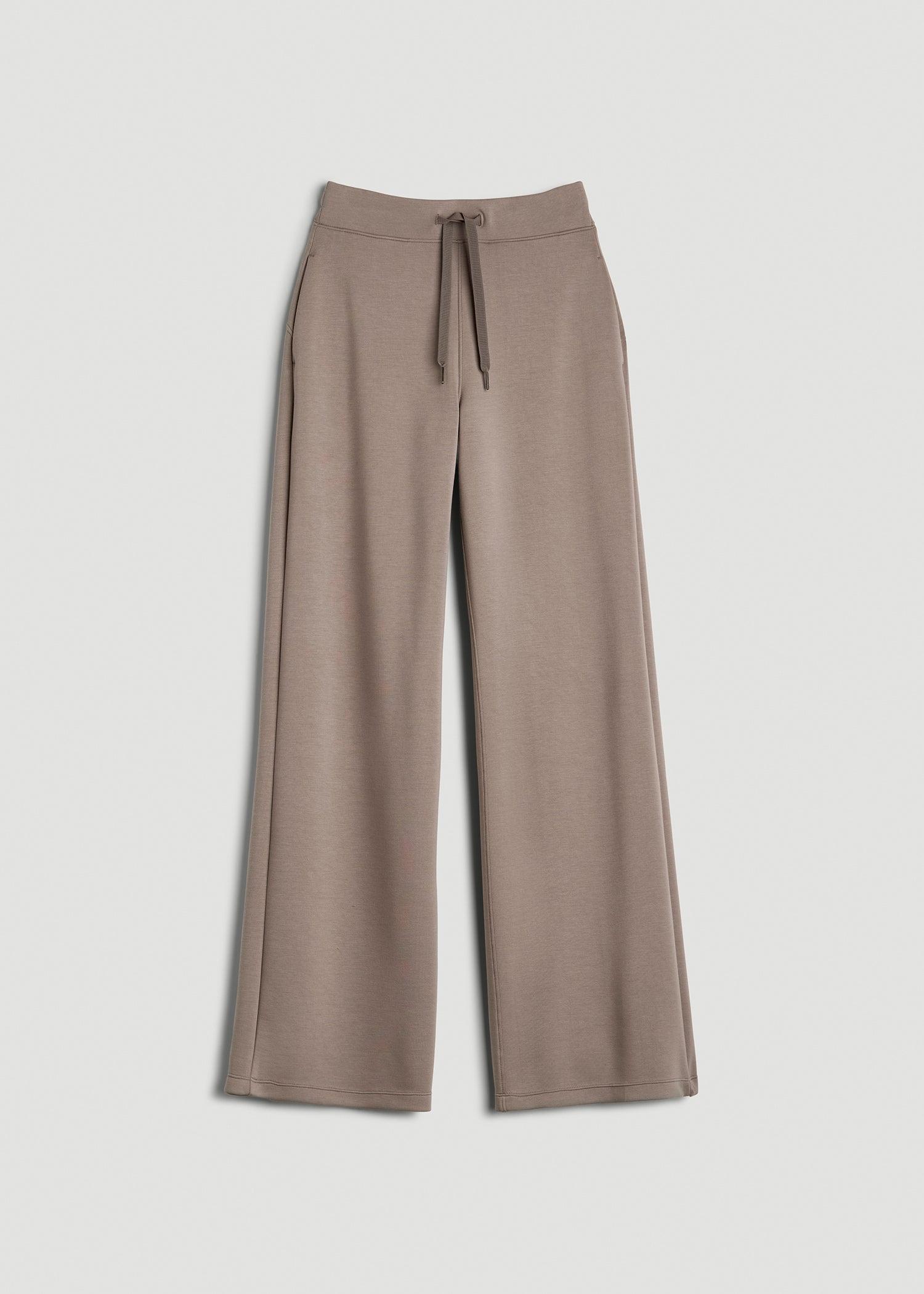 Pull-On Tie Waist Wide Leg Pants for Tall Women in Navy Product Image