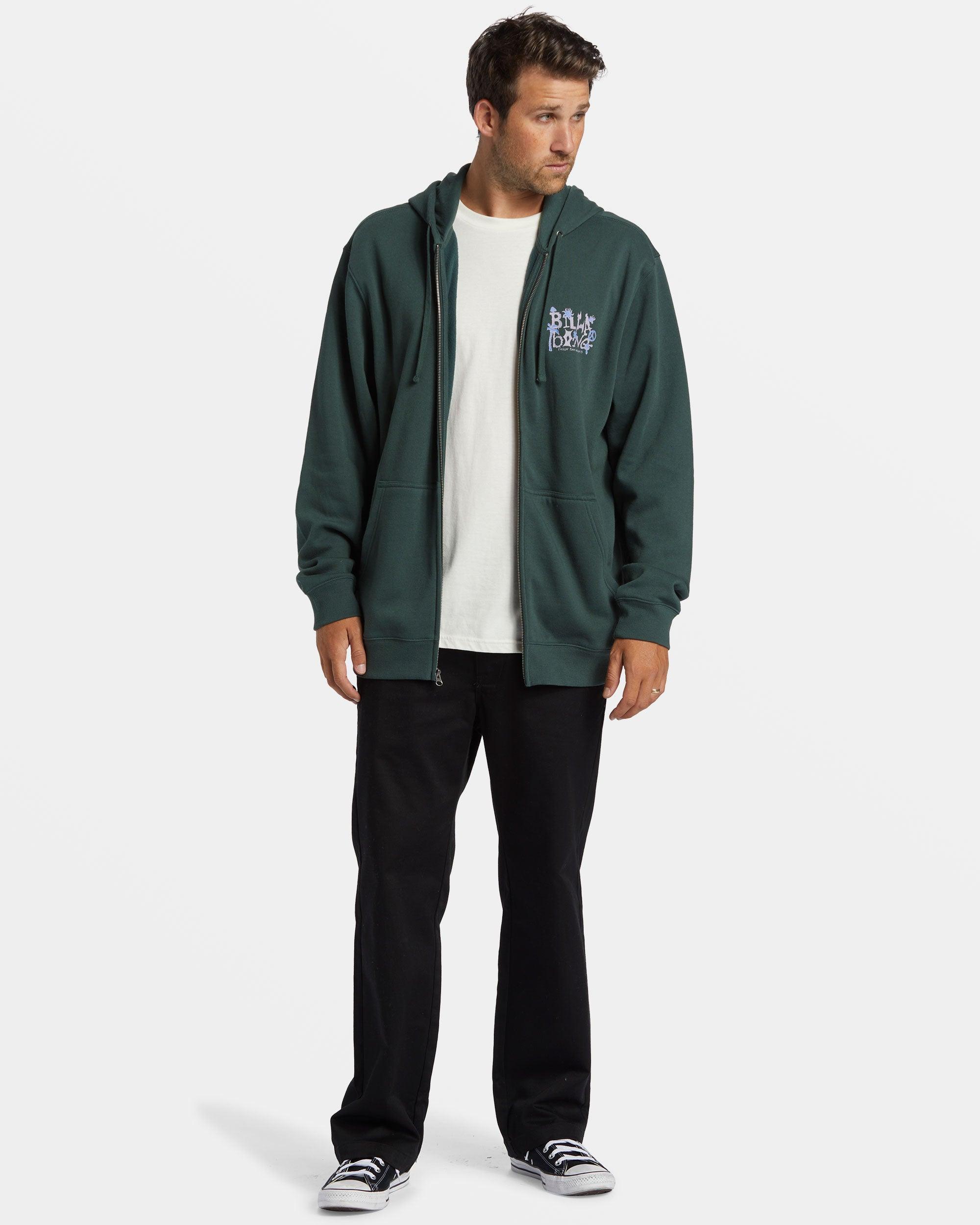 Short Sands Zip Hoodie - Forest Green Male Product Image