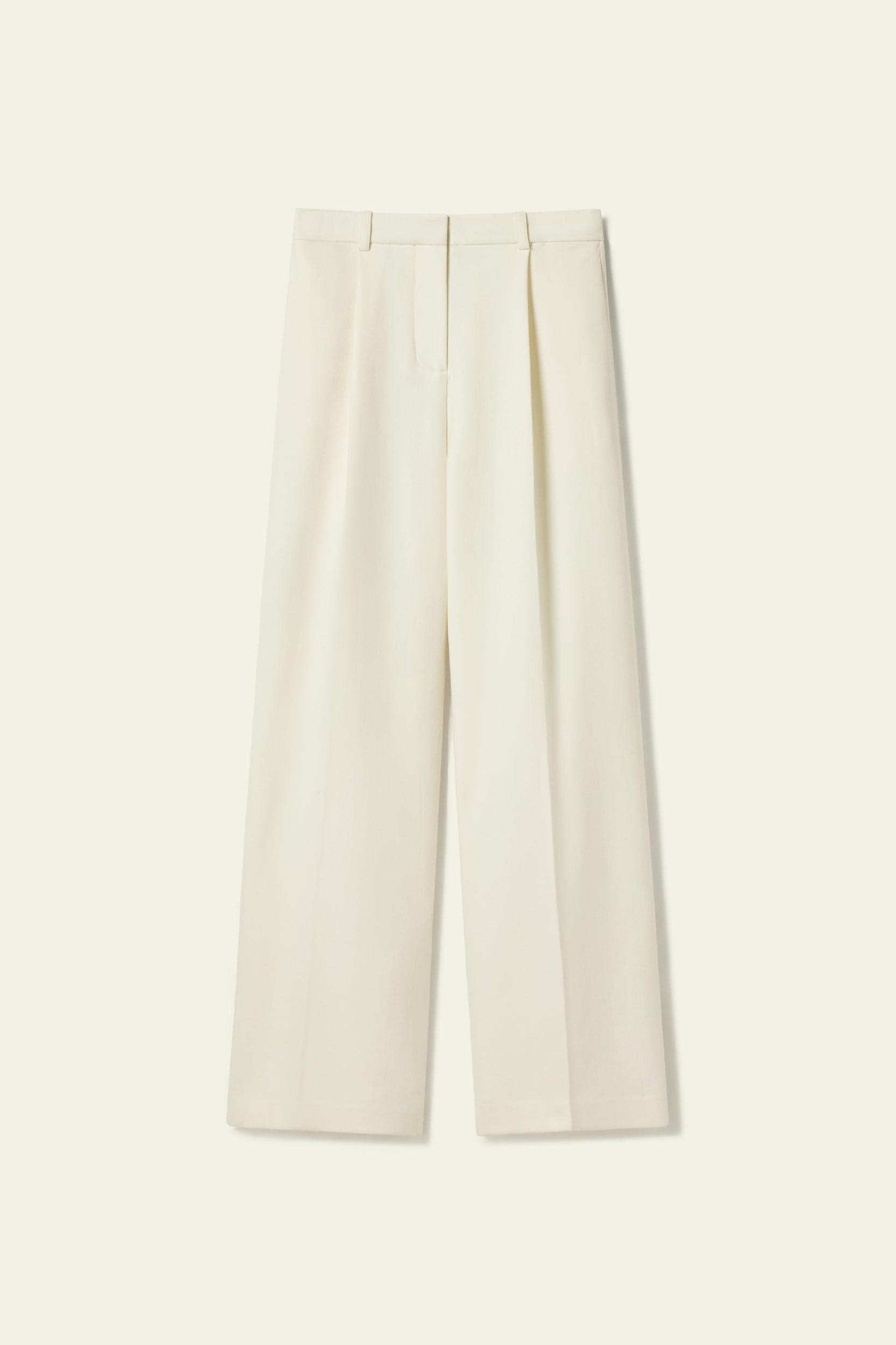 Silk-Wool Tweed Blend Trousers Product Image