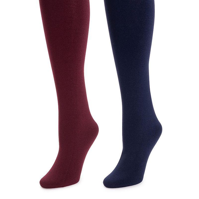 Womens MUK LUKS 2 Pack Fleece Lined Tights Product Image