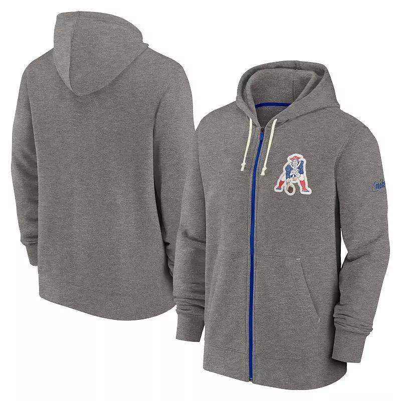 Men's Nike Heather Charcoal Green Bay Packers Historic Lifestyle Full-Zip Hoodie, Size: 2XL Product Image