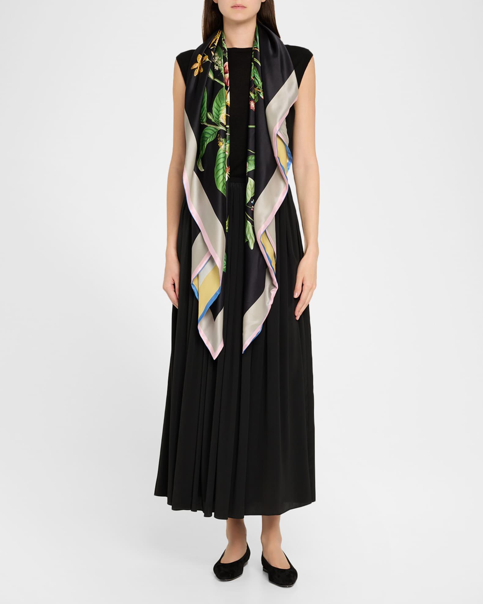 Ava Double-Sided Silk Scarf Product Image