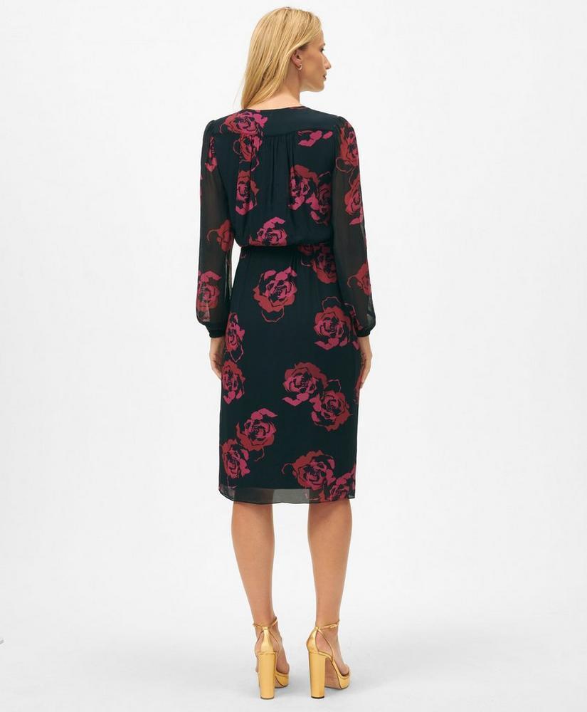 Rose Wrap Dress in Chiffon Product Image