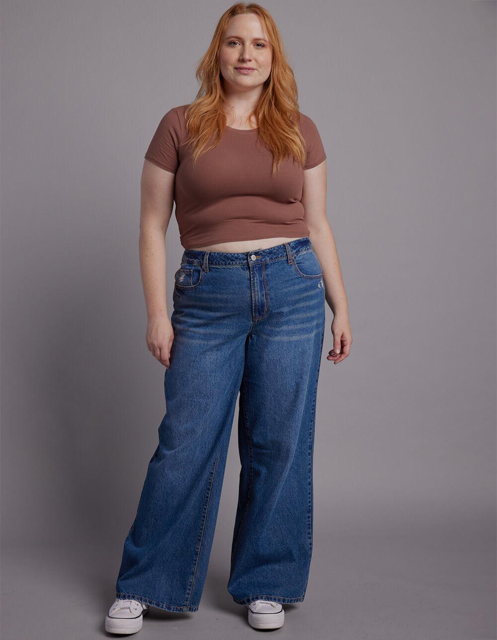 RSQ Womens High Rise Wide Leg Jeans - MEDIUM WASH Product Image